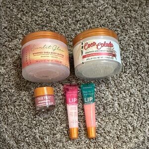 Tree Hut Lip Butter & Whipped Shea Body Butter Gift Set - Pink and Peach